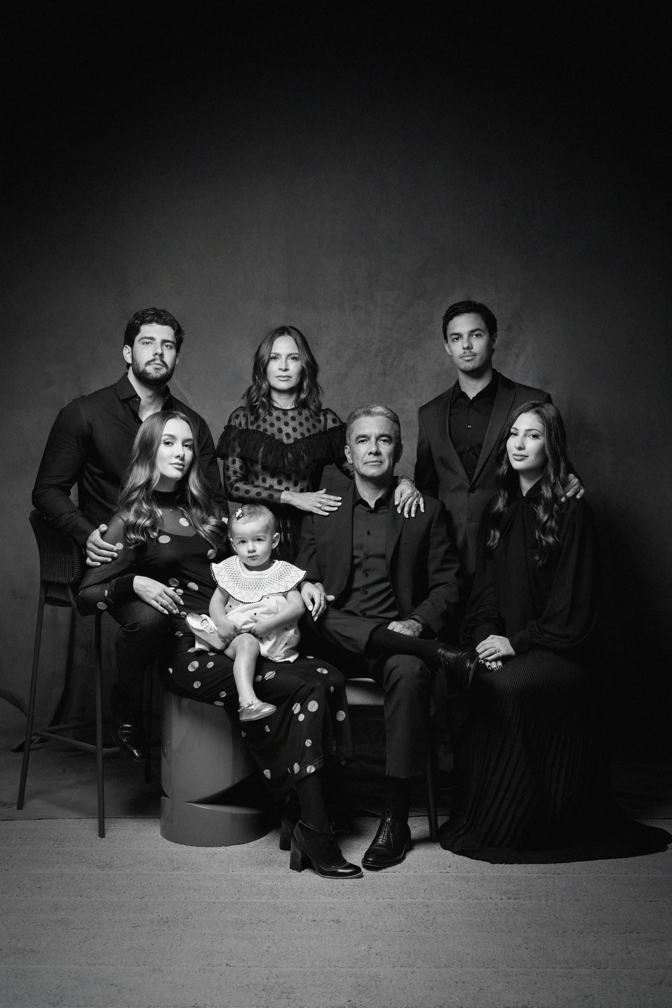 Retrato de família em estúdio